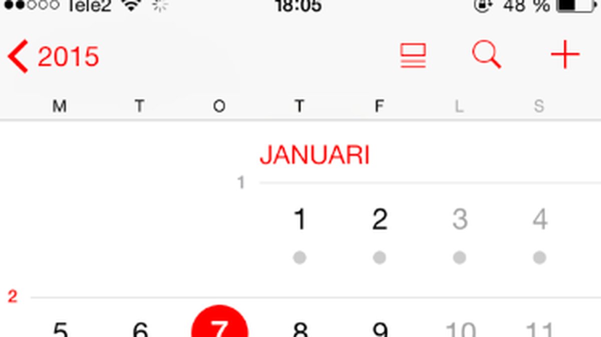 Se där! En veckokalender i iPhonen.